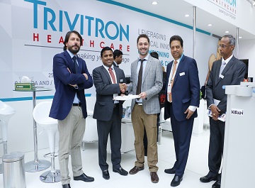 Dr Innocente Invernizzi (sales general manager, Intermedical), Dr GSK Velu(founder and MD,Trivitron Group), Dr Luca Catapano (Board of Directors, IMD Group), Ramesh Modi (Kiran)