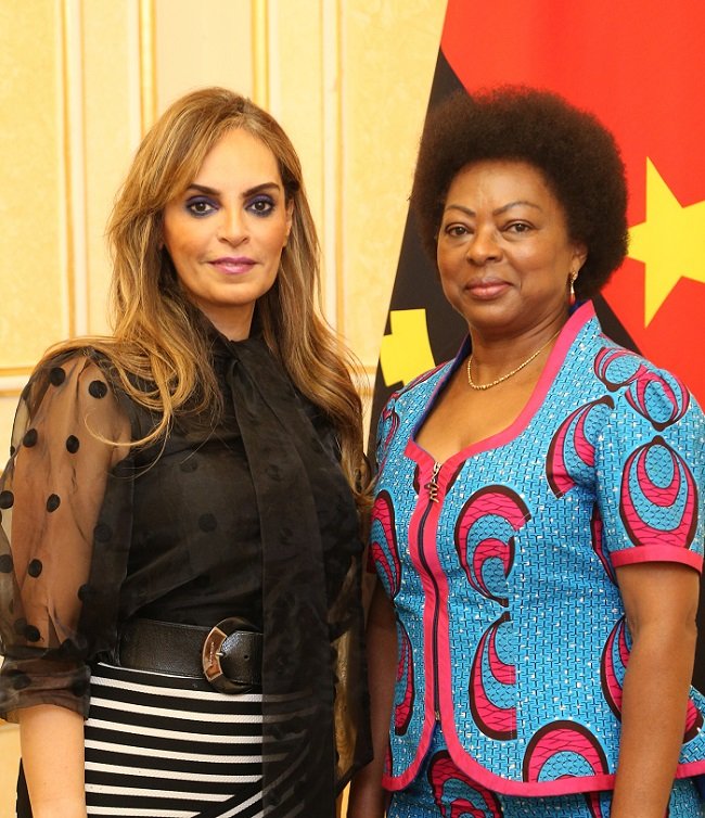 Dr. Rasha Kelej, CEO of Merck Foundation with The First Lady of Angola, H.E. ANA DIAS LOURENÇO during her visit to Angola